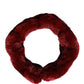 Dolce & Gabbana Red Lamb Fur Collar Women Neck Wrap 50cm x 8cm Scarf