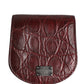 Dolce & Gabbana Burgundy Exotic Skin Condom Case Holder Pocket Wallet