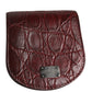 Dolce & Gabbana Burgundy Exotic Skin Condom Case Holder Pocket Wallet