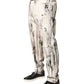 Dolce & Gabbana White Distressed Paint Print LooseDenim Jeans