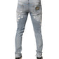 Dolce & Gabbana Light Blue Distressed Skinny Men Denim Jeans