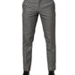 Dolce & Gabbana Gray Viscose Skinny Men Dress Trouser Pants