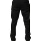 Dolce & Gabbana Black Wool Skinny Men Dress Trouser Pants