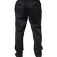 Dolce & Gabbana Black Polyester Skinny Jogger Trouser Pants