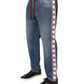 Dolce & Gabbana Blue Cotton Drawstring Straight Denim Jeans