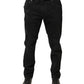 Dolce & Gabbana Black Tattered Skinny Cotton Denim Jeans