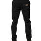 Dolce & Gabbana Black Tattered Skinny Cotton Denim Jeans