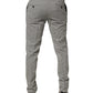 Dolce & Gabbana Gray Cotton Skinny Dress Formal Trouser Pants