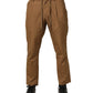 Dolce & Gabbana Brown Cotton Straight Chino Men Trouser Pants