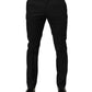 Dolce & Gabbana Black Cotton Skinny Dress Formal Trouser Pants