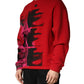 Dolce & Gabbana Red Graphic Crew Neck Men Sweatshirt Sweater
