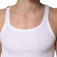 Dolce & Gabbana White Sleeveless Round Neck Tank Top T-shirt