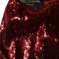 Dolce & Gabbana Red Sequin Embellished High Waist Girdle Underwear