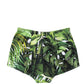 Dolce & Gabbana Green Leaf Print High-Waisted Girdle Beachwear