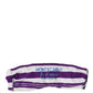 Dolce & Gabbana Purple White Stripes Nylon Bandeau Swimwear