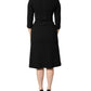 Dolce & Gabbana Black Wool Sacred Heart Patch Midi Dress