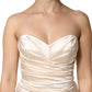 Dolce & Gabbana White Satin Strapless Sheath Maxi Dress