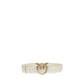 PINKO White Calf Leather Bos Taurus Regular Belt