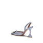 Amina Muaddi Purple Silk High Heel Pumps
