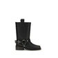 Ganni Black Calf Leather Bos Taurus Flat Boots