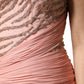 Dolce & Gabbana Pink Embellished One Shoulder Maxi Dress