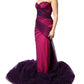 Dolce & Gabbana Pink Black Strapless Sheath Mermaid  Dress