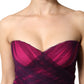 Dolce & Gabbana Pink Black Strapless Sheath Mermaid  Dress