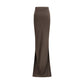 Moncler x Rick Owens Brown Cotton Long Skirt