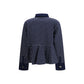 Ganni Blue Cotton Polo Shirt