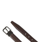 Dolce & Gabbana Men Brown Classic Leather Metal Buckle Belt