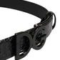 Dolce & Gabbana Men Black Exotic Leather Logo Buckle Belt