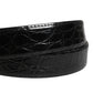 Dolce & Gabbana Men Black Exotic Leather Logo Buckle Belt