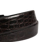 Dolce & Gabbana Men Black Exotic Leather Logo Buckle Belt