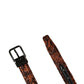 Dolce & Gabbana Men Brown Classic Polyester Metal Buckle Belt