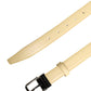 Dolce & Gabbana Men Yellow Classic Leather Metal Buckle Belt