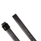 Dolce & Gabbana Men Silver Classic Leather Square Buckle Belt