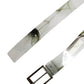 Dolce & Gabbana Men White Floral PVC Silver Metal Buckle Belt