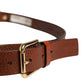Dolce & Gabbana Men Brown Classic Leather Metal Buckle Belt