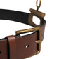 Dolce & Gabbana Men Brown Classic Leather Metal Buckle Belt