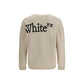 Off-White Beige Cotton Sweatshirt