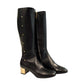 Borbonese Black Leather Women Boot