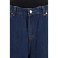 7FOR Blue Cotton Relaxed Fit Jeans