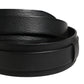 Dolce & Gabbana Men Black Classic Leather Metal Buckle Belt