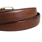 Dolce & Gabbana Men Brown Classic Leather Metal Buckle Belt