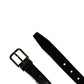 Dolce & Gabbana Men Black Classic Leather Metal Buckle Belt