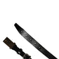 Dolce & Gabbana Men Black Classic Leather Logo Buckle Belt