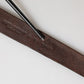 Dolce & Gabbana Men Brown Leather Logo Metal Buckle Belt