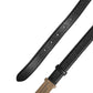 Dolce & Gabbana Men Black Calf Leather Logo Metal Buckle Belt