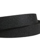 Dolce & Gabbana Men Black Calf Leather Metal Buckle Belt