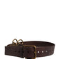 Dolce & Gabbana Men Brown Calfskin Leather Metal Buckle Belt